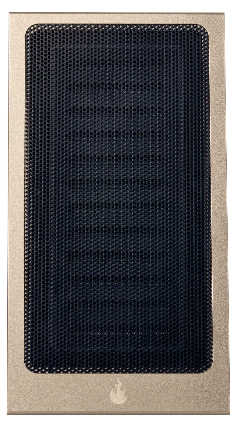 Marziani Songo planar panel, front view on its stand.